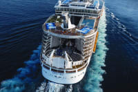 CruisePlanners_Oasis Cruise Planners: Aerial Oasis of the Seas - At Sea off Miami shoreline - Royal Caribbean International
